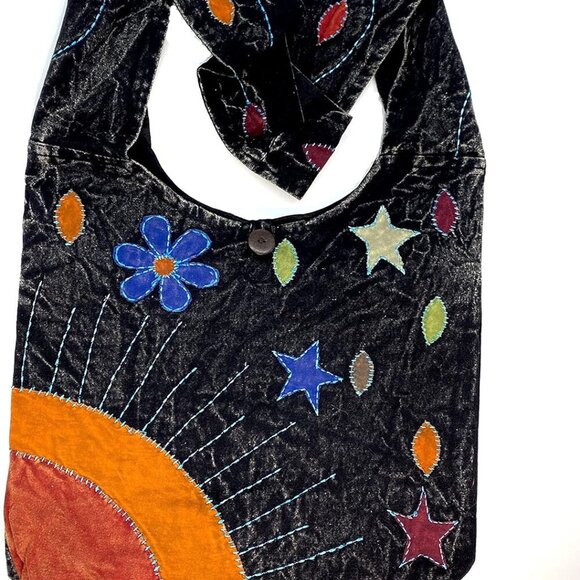 Elements of Nature Bohemian Hand-Stitched Hippie Hippy Shoulder Crossbody Monk H - Picture 3 of 9